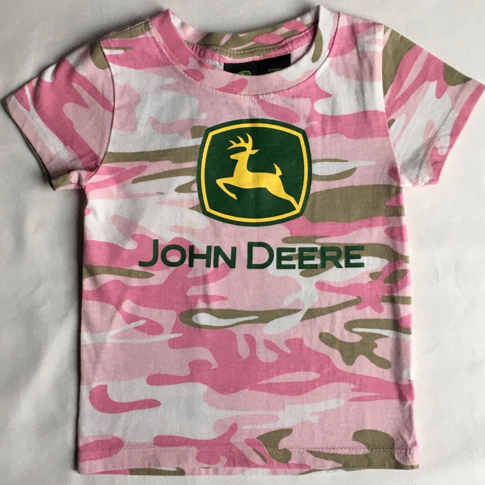 John Deere shirt size 24 months pink camouflage
